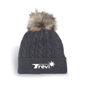 Tuque Grise Pompom